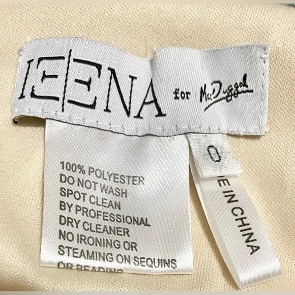 IEENA for MacDugal Front Twist Plunging Silver Sequin Mini Dress